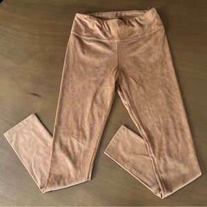 ☎️Shinestar Soft Brown Suede Leggings full length lounge pant preppy cowboy boho